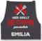 Schürze - Grillschürze Damen - Hier grillt die Chefin persönlich mit Name I Lustig Grillen Frauen I Geschenk Grillen personalisiert - 85x69 - Anthrazit - grillschürzen für kochschürze lustige