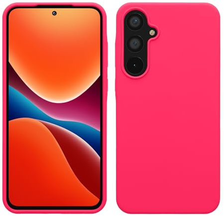 kwmobile Case Compatible with Samsung Galaxy A55 5G Case - TPU Silicone Phone Cover with Soft Finish - Neon Pink