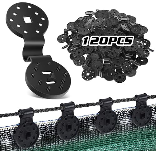 120 clip per tenda da sole, clip in plastica per panno protettivo, clip speciali con occhiello per rete ombreggiante, clip in plastica, fissaggio per tende da sole, piante da giardino, ombretto del