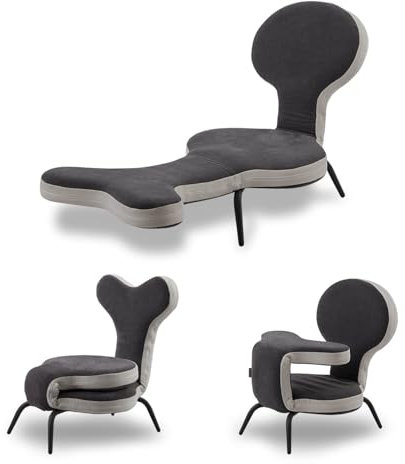 cooloo8 Umwandelbares Schlafsofa, Sofa, Wohnzimmer, Liegestuhl, Futon-Sofa, umwandelbares Stuhlbett, Klappstuhlbett, Lounge-Sofa, Couch für kleines Zuhause, Schlafzimmer, Wohnwagen und Büros (grau)