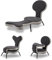 cooloo8 Umwandelbares Schlafsofa, Sofa, Wohnzimmer, Liegestuhl, Futon-Sofa, umwandelbares Stuhlbett, Klappstuhlbett, Lounge-Sofa, Couch für kleines Zuhause, Schlafzimmer, Wohnwagen und Büros (grau)