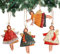 Notakia Christma Weihnachtsmann-Ornamente, Baumschmuck, tanzende fliegende Blechengel (4 Stück)