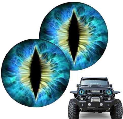 Augen Scheinwerfer Aufkleber, Tier Augen Scheinwerfer Aufkleber - Vista Runde Auto Scheinwerfer Auge Aufkleber, 3D 3D Design Dekoration Aufkleber für die meisten Autos, LKW, Limousine, SUV
