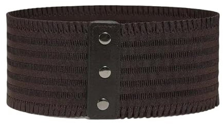 YIMAIWLX gürtel Damen Damen Breiter Bund Stretch Kleid Elastische Druckknopf Korsett Gürtel-kaffee-70-95cm