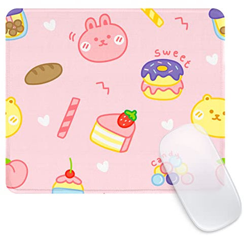 Ksriylm Square Funny Cute Mouse Pad,Office Home Personalized Mouse Mat Design,Waterproof Mousepad, Non-Slip Rubber Base Computer Mouse Pads for Wireless Mouse,Cute Bear