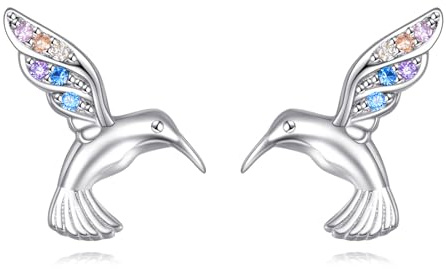 VONALA Kolibri Ohrringe Sterling Silber Kolibri Ohrstecker Kolibri-Schmuck Geschenke für Damen Mädchen