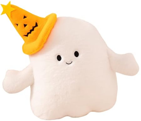 URFDCAD Geister Plüschtier Halloween Kuscheltier Gefülltes Gespenst Plüsch Stofftier Geisterkissen Geisterpuppe Stofftier Kissen Deko Kissen für Kinder Geschenke Halloween Thanksgiving Party Heimdeko