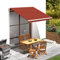 Myheimly Markisenbespannung Markisenstoff Sonnenschutz Markisentuch Canvas Orange & Braun 300x250 cm