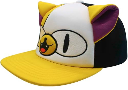 Concept One Unisex-Erwachsene Adventure Time Baseball Cap, Cake The Cat Adult Snapback Hat with Flat Brim and 3D Ears Baseballkappe, Mehrfarbig/Meereswellen (Ocean Tides), Einheitsgre