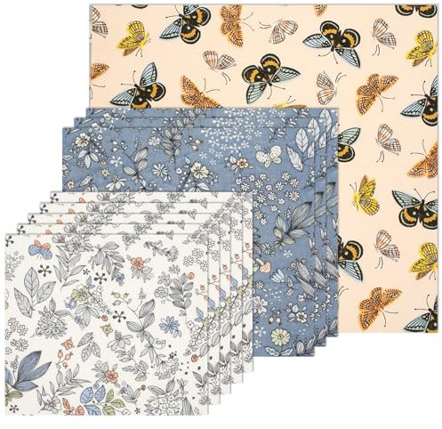 9 Pcs Beeswax Food Wraps Set Reusable Bees Wax Food Storage Wrap Bees Wrap Paper Bread Sandwich Wrapper Organic Cotton Food Wraps for Cheese, Fruit, Sandwich Wrappers Bowl Covers