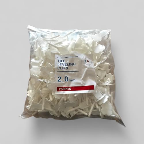 250 Clips de Nivellement Carrelage 2 mm – Pour Carreaux Épais 15 à 30 mm | Pose Rapide & Finition Parfaite | Compatible Pierre, Grès Cérame, Marbre, Travertin