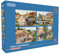 Gibsons Terry's Waterways Puzzle-Set, 4 x 500 Teile, nostalgisch, traditionelles Puzzle, nachhaltiges Puzzle, für Erwachsene, Teenager, Premium, 100% recyceltes Brett, tolles Geschenk, Gibsons Spiele