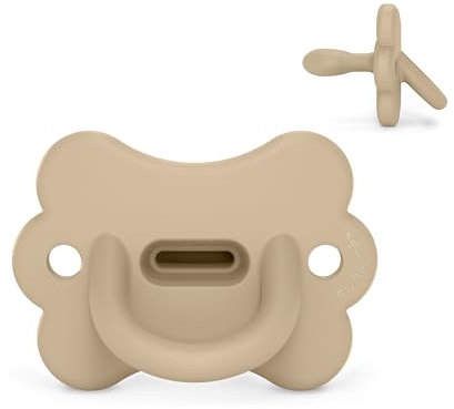 Suavinex, Ciuccio Tutto in Silicone, per Bambini 6/18 Mesi e Neonati, Ciuccio con Tettarella Fisiologica Sx Pro, Super Morbido e Flessibile, Ideale per Dormire, Color Essence Butterfly, Beige