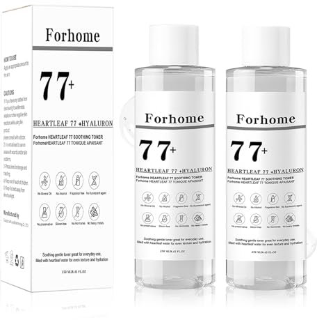 2PCS 77% Beruhigender Toner, pH 5,5 Problempflege, Beruhigt, Erfrischt, Spendet Feuchtigkeit und Reinigt die Haut, 250ml