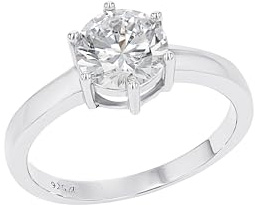 Amor Ring 925 Sterling Silber Damen Ringe, mit Zirkonia synth., Weiß, Kommt in Schmuck Geschenk Box, 2027155