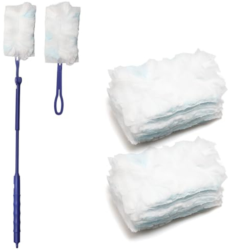 Flash Dust Magnet, Dust Magnet, Flash Dust Magnet Long Handle, Flash Dust Magnet Starter Kit with 20 Replacement Refills, For Blinds, Car Dashboard, Keyboard