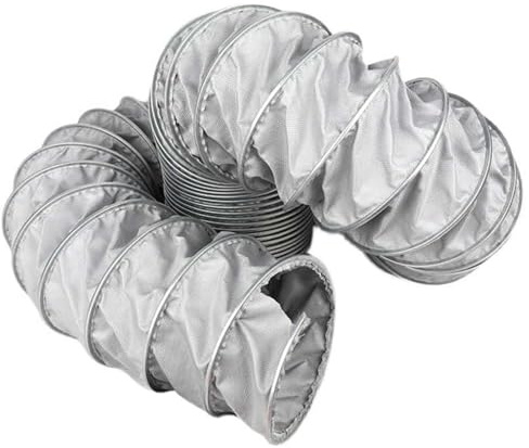 IBOWZ 3 5 10 16 2 Zoll Küchenabluftschlauch aus Fiberglasgewebe, Flexibler Luftkanal, ausziehbarer HLK-Schlauch, leichte Ausführung für Absaugung und Blaslüftung