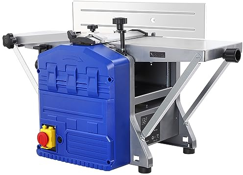 Garvee Raboteuse électrique De Table 1250W – Largeur 200mm | Faible Bruit Et Poussière – Idéale Pour Rabotage Et Dressage Bois Dur/Tendre, Menuiserie, ébénisterie