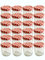 hocz 50er Set Leere Rundgläser Mini Gläser 53 ml Deckelfarbe Rot Karriert to 43 Sturzgläser Honig Kaviar Marmeladengläser Obstgläser Einweckgläser Senf, Honig, Gläser