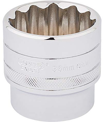 Draper 33594 - Llave de vaso cuadrada de 12 puntos, tamaño de 36 mm