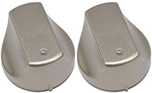 Yourspares Hot-Ari ix Control Switch Knobs for Hotpoint Oven Cooker Hob (Inox, Pack of 2)