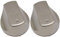 Yourspares Hot-Ari ix Control Switch Knobs for Hotpoint Oven Cooker Hob (Inox, Pack of 2)