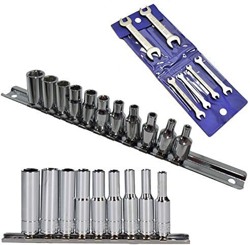 1/4 Drive 20pc Shallow Deep BA Sockets and 12pc Spanners 0BA - 11BA 32pc