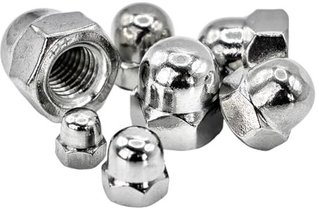 Hutmuttern - Ziermuttern - Sechskant-Hutmuttern (hohe Form) DIN 1587 Edelstahl V2A/A2 M3/M4/M5/M6/M8/M10/M12/M14 // EHK-Verbindungstechnik