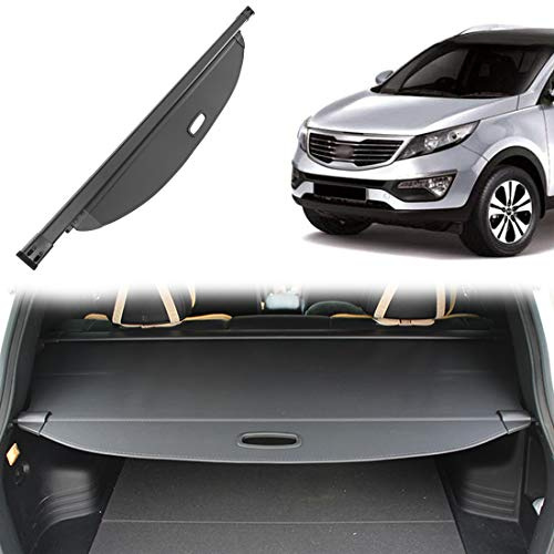 OREALTOOL Protezione Coperchio Portabagagli Copertura Bagagliaio Auto Baule Posteriore Pacco Ripiano Portaoggetti Cargo Cover Nero per Kia Sportage R 2010-2015