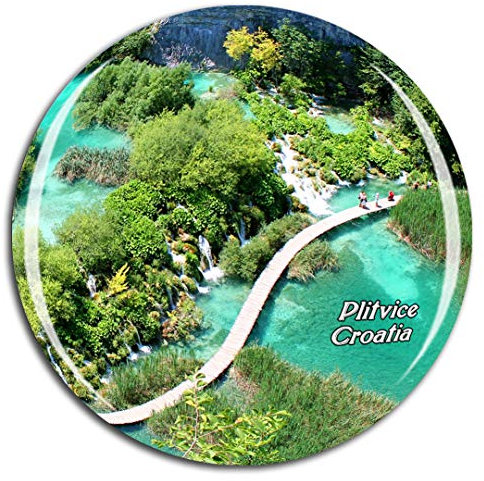 Weekino Kroatien Plitvicer Seen Kühlschrankmagnet 3D Kristallglas Touristische Stadtreise City Souvenir Collection Geschenk Starker Kühlschrank Aufkleber