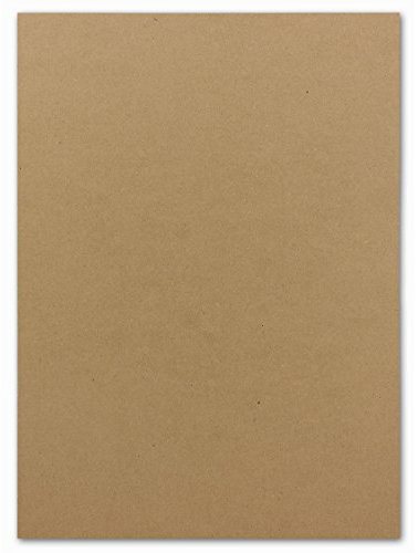25 DIN A4 Papier-bögen Planobogen - Kraftpapier (Braun) - 240 g/m² - 21 x 29,7 cm - Ton-Papier Fotokarton Bastel-Papier Ton-Karton - FarbenFroh