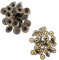 Trimming Shop 17mm Messing Jeans Knopf, strapazierfähiger Reißverschluss Knöpfe mit Rückenstiften Niet für Reparaturkleidung, Jeansjacken, Handtasche, Röcke, Bronze, 10 Stück Set