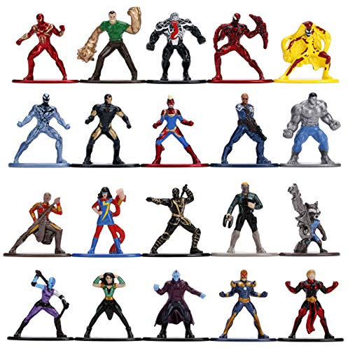 Jada Toys Marvel 20-Pack Nano Sammelfiguren, Welle 3, 20 Stück/Set, Die-cast, 4 cm