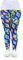 cosey - Neon Line Leggings - knallige Farben- in verschiedenen Leuchtend bunten Designs (Einheitsgröße) (Neon Mosaik)