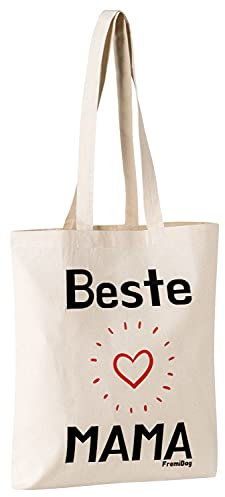 FremiBag Beste Mama Tasche Einkaufstasche | Geschenk für Mama | Geschenkidee Mutter | Geschenk Mama