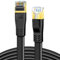 DDMALL Cat 8 Netzwerkkabel 0,5m 2 Stück Hochgeschwindigkeit 40Gbps 2000MHz SSTP CAT8 Flaches Patchkabel, Gigabit Internet LAN Kabel mit Vergoldetem RJ45 Stecker für Router, PC (0,5m/2Stück/Schwarz)