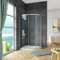 900x760x1850mm Right Quadrant Shower Enclosure Cubicle 6mm Glass Sliding Door with Shower Tray Free Waste