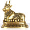 ASHIRWAD Nandi Brass Idol Statue Sculpture Murti God of Yoga Shiva Vahan Bull (Nandi-02)