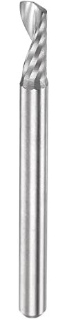 sourcing map End Mill CNC Router Bit 1/8 3.175mm Shank, 3mm x 8mm Carbide Single Spiral Flute Upcut Milling Cutter for Acrylic PVC MDF Hardwood