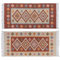 e-floor Teppich für Wohnzimmer Baumwolleteppich | Gewebt | Doppelseitiges Muster | Boho Kelim Teppiche | Teppichläufer | Küchenteppich | Schlafzimmer | Orange, Terra | 60x120 cm