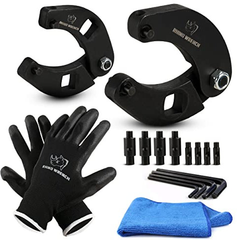 Eleon Rhino Gland Nut Wrench Set - 2pcs Adjustable Hydraulic Cylinder Spanner Wrench - 0.75 to 6 & 0.5 to 3.75 - Farm & Construction Equipment