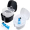 Keedolla Lot de 2 gobelets pour prothèses dentaires - Noir et blanc