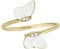 FOSSIL Damen Ringe aus Edelstahl offen, 5, Ernte-Gold