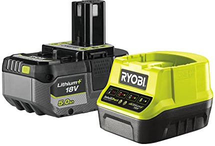 Ryobi - 1 x One+ Lithium+ 18 V - 5 Ah battery and 1 x 2 A fast charger - RC18120-150XG