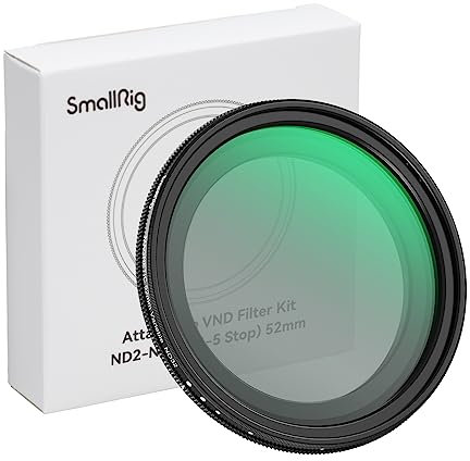 SMALLRIG 52mm VND Filter Magnetischer Variabler ND Filter ND2-ND32 (1–5 Blendenstufen), No X Cross HD, Optisches Glas, Verstellbarer Neutraldichtefilter, KEIN Schraubgewinde – 4215