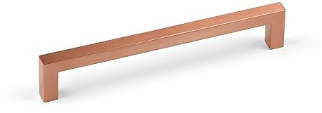 160mm Satin Copper Kitchen Cupboard Handle Square Rose Gold Cabinet Drawer Pull Wardrobe Furniture Replacement Upcycle