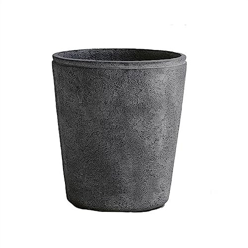 Blumentopf Pflanztopf Pflanzgefäße, gerade, schräg, rund, Zement-Blumentöpfe, breite Öffnung, for Zuhause, Wohnzimmer, Bodenbelag, Innenbereich, großer Durchmesser, Blumentöpfe, grauer Zement Pflanzkü