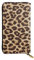 Apbdffjnf Damen-Geldbörse, Turn-Design, Leder, lang, Reise-Geldbörse, Kreditkartenhalter, Reißverschluss, Rosa, Lustiger Leopardenmuster, Einheitsgröße, Animal-Print