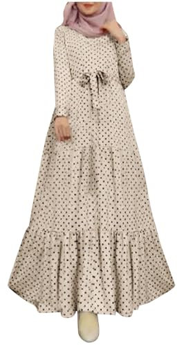 OUMSHBI Türkisches Kleid Einheitsgröße Muslimische Kleider Damen Mit Kopftuch Muslimische Kleidung Frauen 2 Teilig Gebetskleidung für Frauen Abaya Abayas Abiye Tesettür Elbise Beten Kleidung