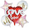 DIWULI Love you Ballon-Set - Herz Mr & Mrs Hochzeit Verlobung